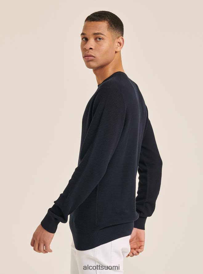 vaatetus fi Alcott miehet kuvioitu puuvillainen pyöreäpääntiepusero na1 laivasto tumma HL28P01154