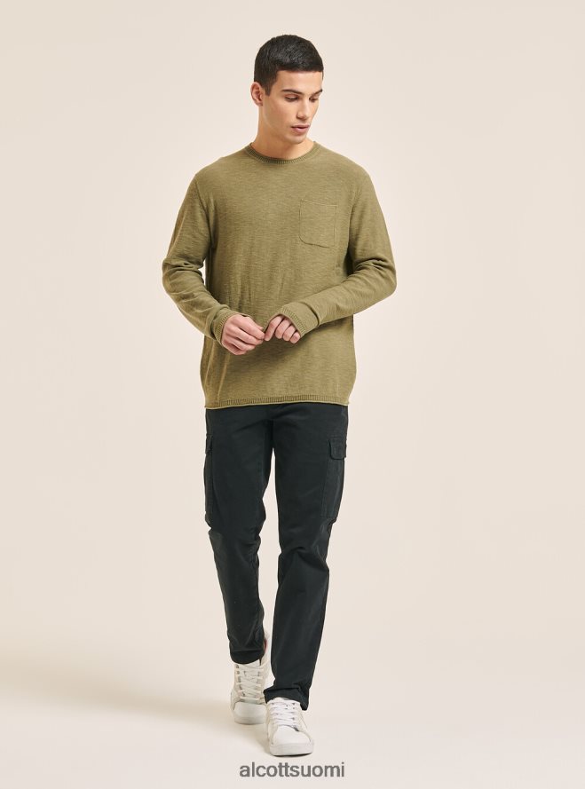 vaatetus fi Alcott miehet villapaita, jossa rullapääntie ja rintatasku bk2 merirosvo musta HL28P0850