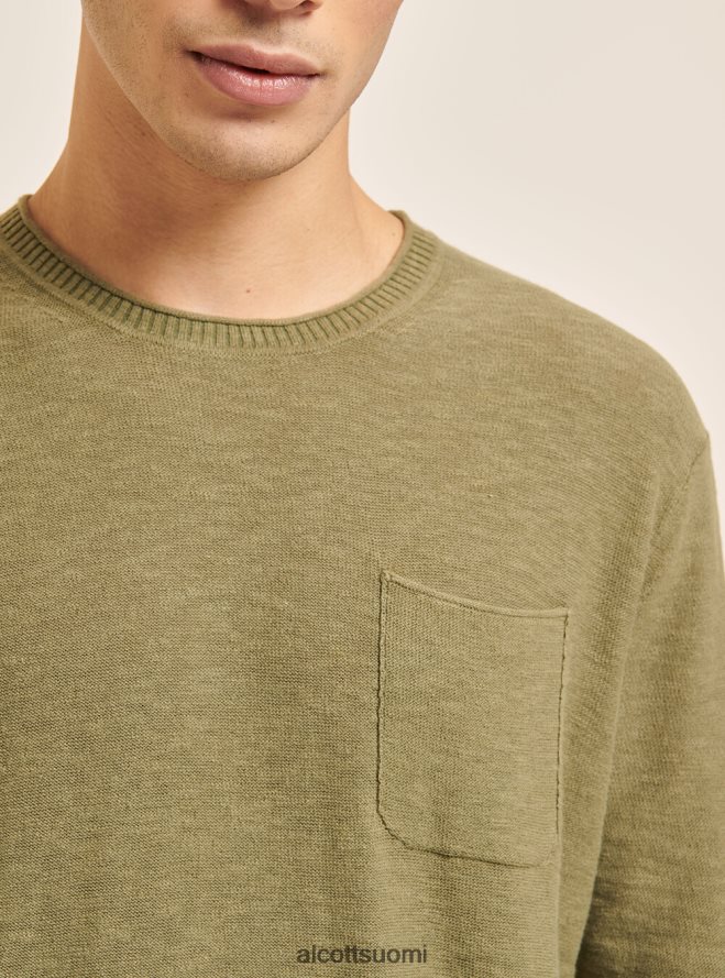 vaatetus fi Alcott miehet villapaita, jossa rullapääntie ja rintatasku bk2 merirosvo musta HL28P0850