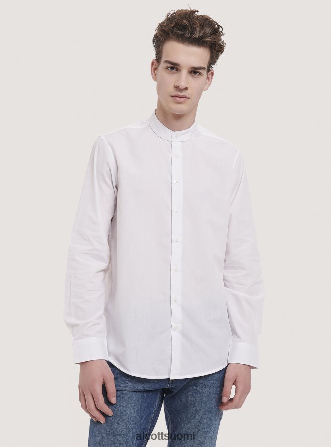 vaatetus fi Alcott miehet camicia a maniche lunghe con collo coreano valkoinen HL28P01019