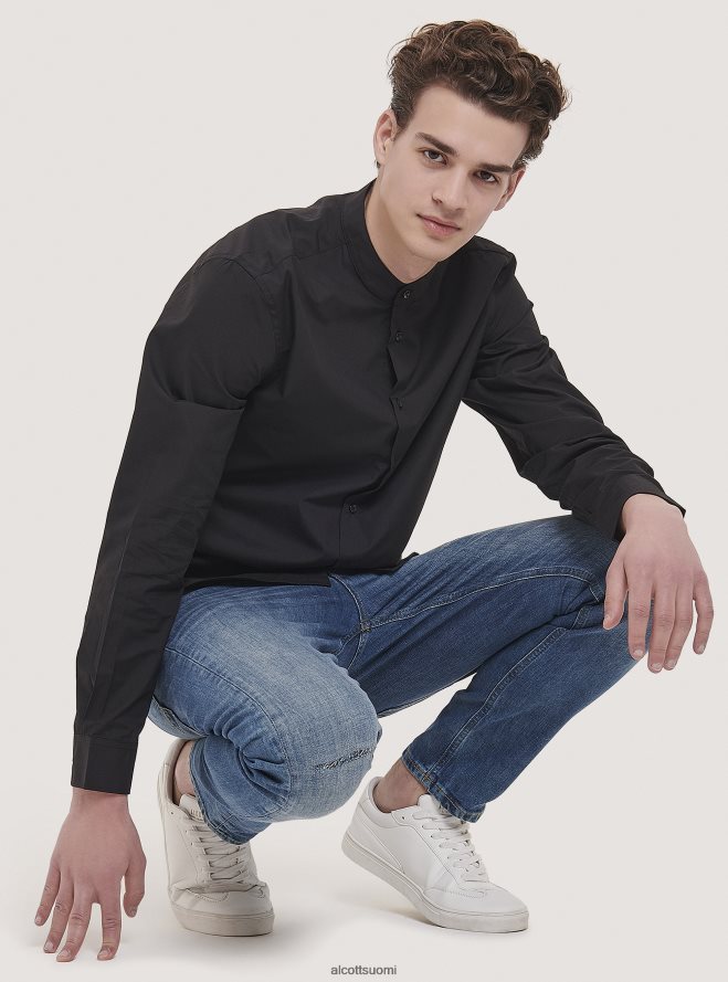 vaatetus fi Alcott miehet camicia a maniche lunghe con collo coreano valkoinen HL28P0807