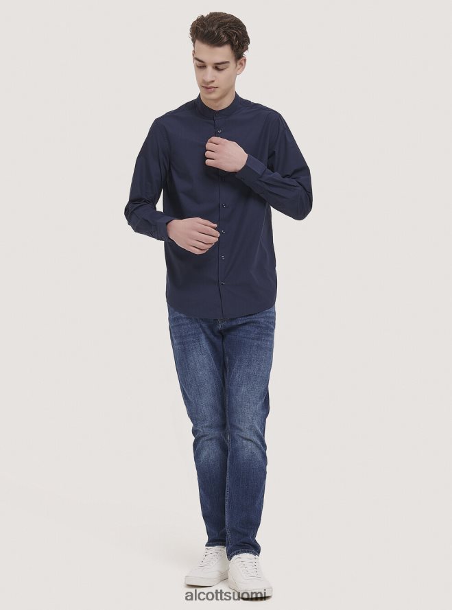 vaatetus fi Alcott miehet camicia a maniche lunghe con collo coreano valkoinen HL28P0808