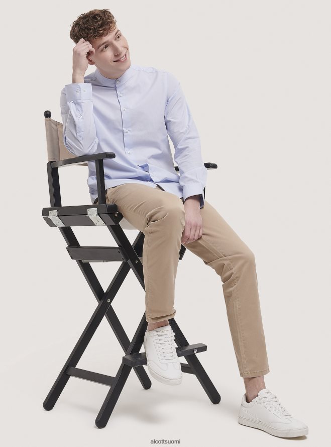 vaatetus fi Alcott miehet camicia a maniche lunghe con collo coreano valkoinen HL28P0992