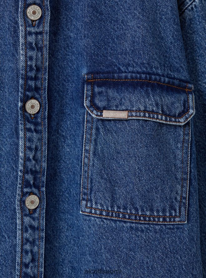 vaatetus fi Alcott miehet camicia denim oversize con tasconi d006 taivaansininen HL28P0641