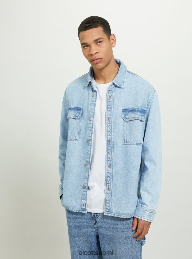 vaatetus fi Alcott miehet camicia denim oversize con tasconi d006 taivaansininen HL28P0672