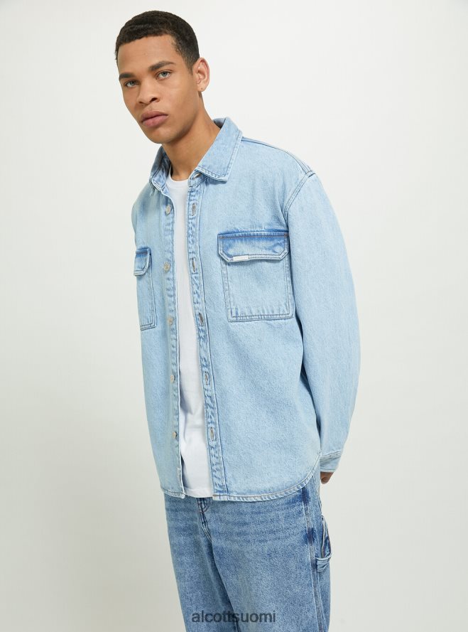 vaatetus fi Alcott miehet camicia denim oversize con tasconi d006 taivaansininen HL28P0672