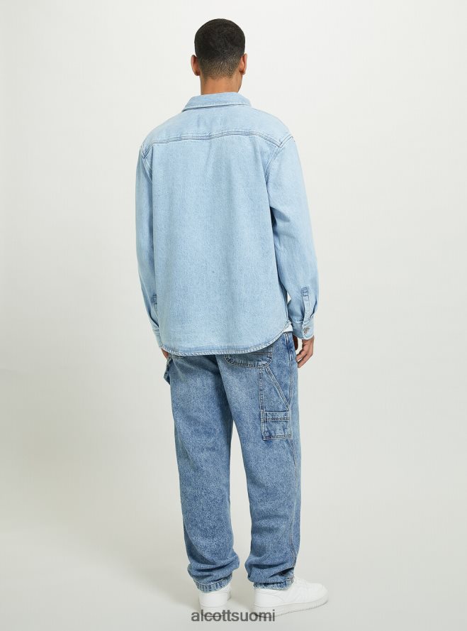 vaatetus fi Alcott miehet camicia denim oversize con tasconi d006 taivaansininen HL28P0672