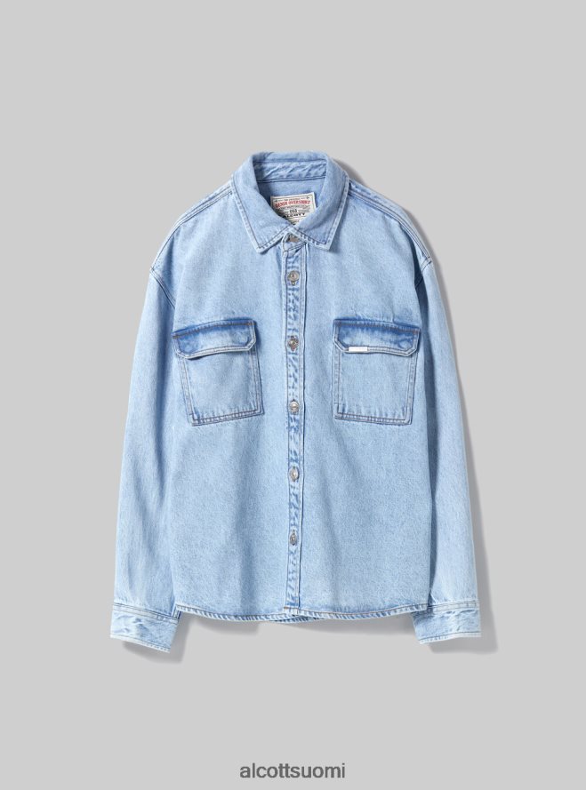 vaatetus fi Alcott miehet camicia denim oversize con tasconi d006 taivaansininen HL28P0672