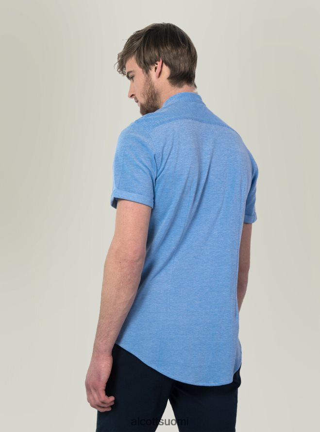 vaatetus fi Alcott miehet camicia di piquet con collo coreano sininen HL28P0717