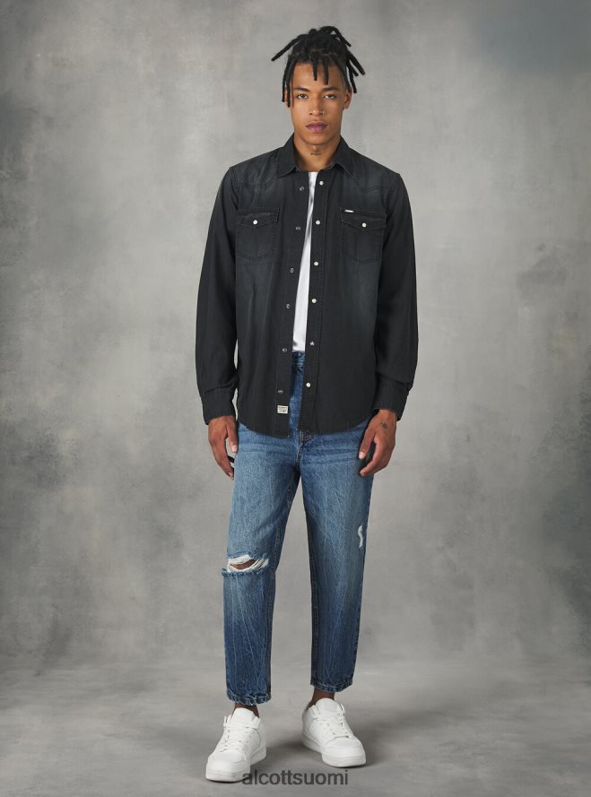 vaatetus fi Alcott miehet farkkupaita musta HL28P01163