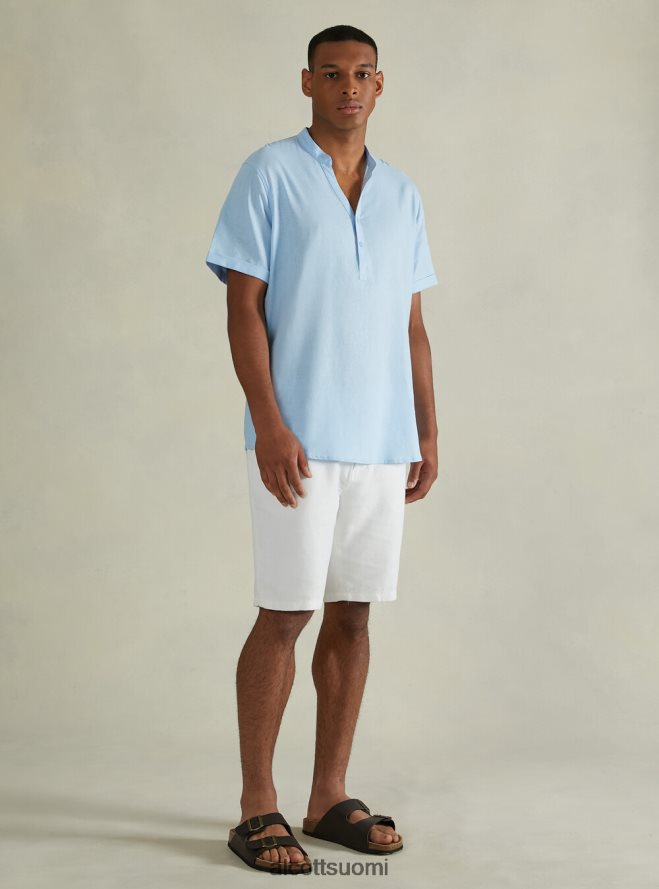 vaatetus fi Alcott miehet pellavasekoituspaita korealaisella kauluksella wh3 valkoinen HL28P0715