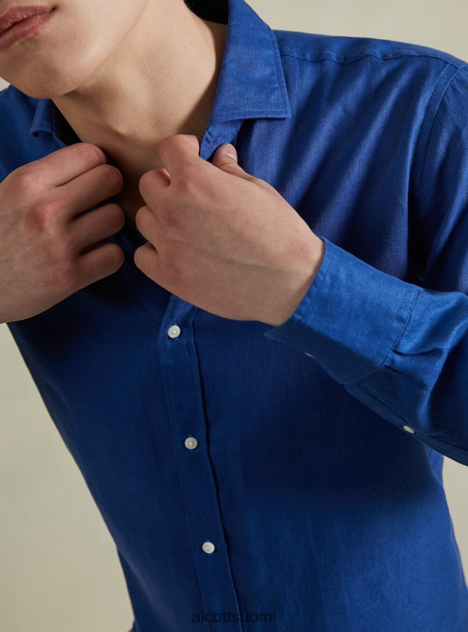 vaatetus fi Alcott miehet pitkähihainen puhdas pellavapaita az3 azurre valo HL28P01013