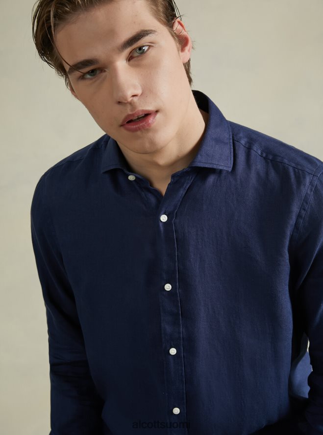 vaatetus fi Alcott miehet pitkähihainen puhdas pellavapaita az3 azurre valo HL28P0705