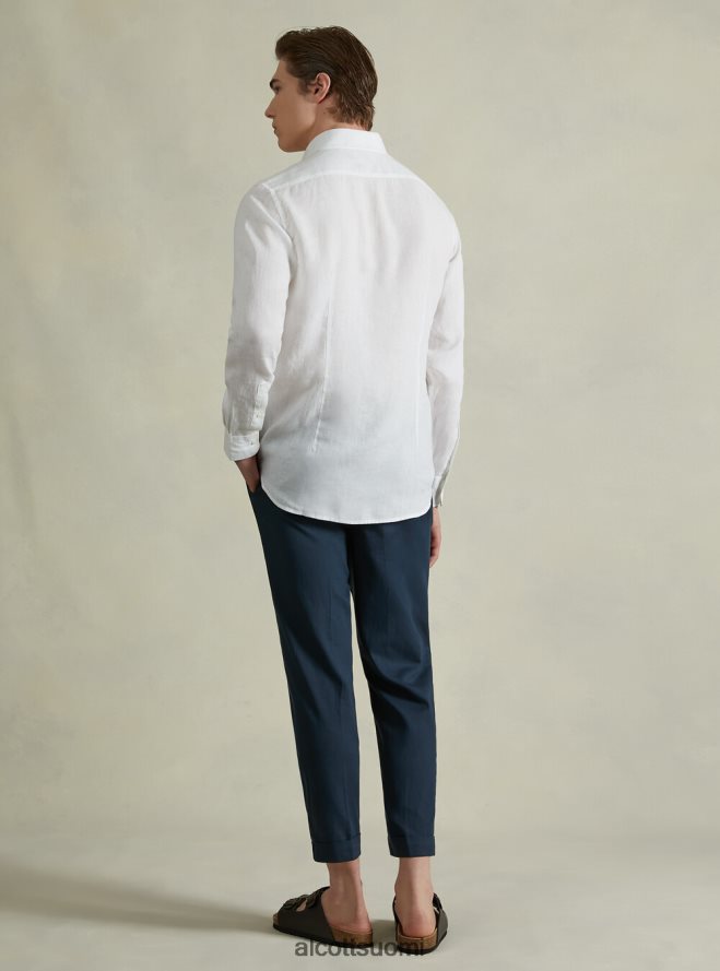 vaatetus fi Alcott miehet pitkähihainen puhdas pellavapaita az3 azurre valo HL28P0707