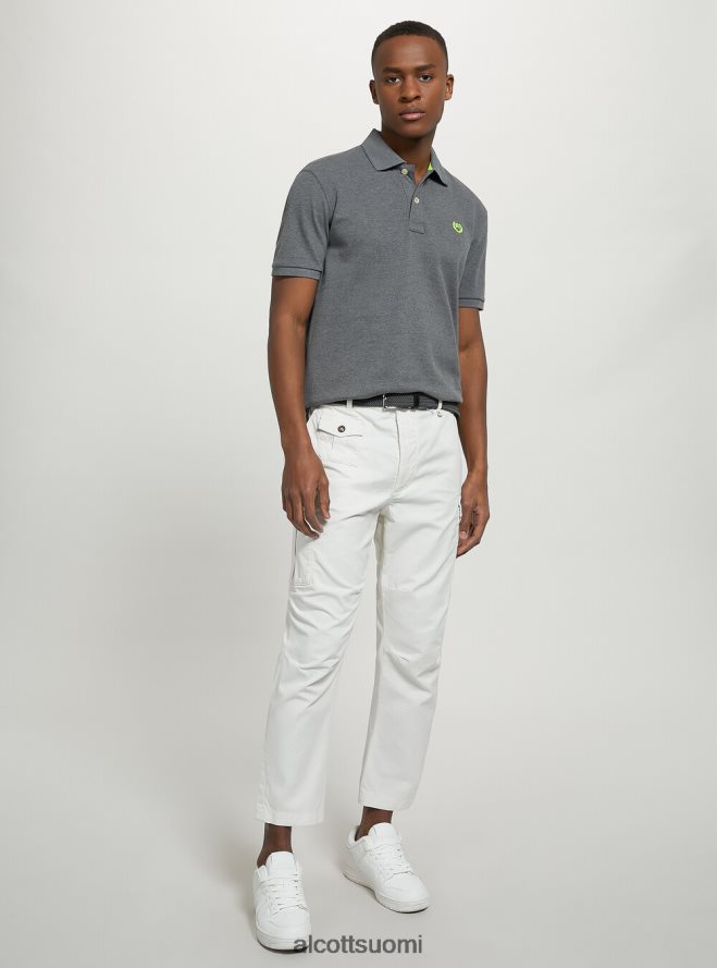 vaatetus fi Alcott miehet puuvillainen pikee poolopaita brodeerauksella wh3 valkoinen HL28P01142