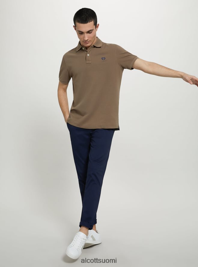 vaatetus fi Alcott miehet puuvillainen pikee poolopaita brodeerauksella wh3 valkoinen HL28P01176