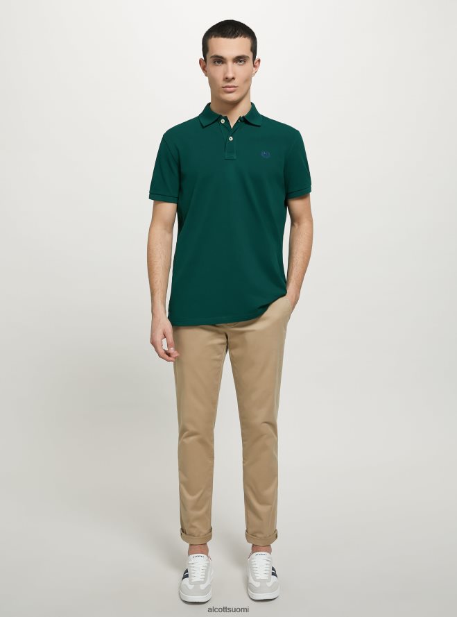 vaatetus fi Alcott miehet puuvillainen pikee poolopaita brodeerauksella wh3 valkoinen HL28P0720