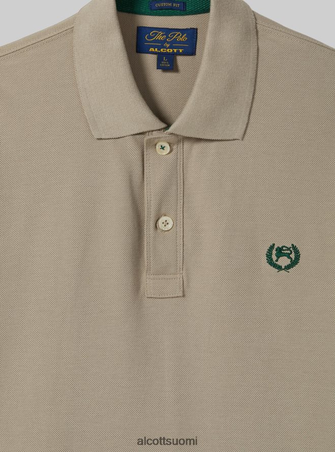 vaatetus fi Alcott miehet puuvillainen pikee poolopaita brodeerauksella wh3 valkoinen HL28P0845