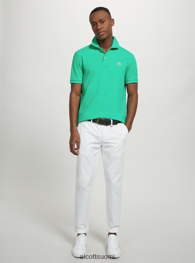 vaatetus fi Alcott miehet puuvillainen pikee poolopaita brodeerauksella wh3 valkoinen HL28P0846