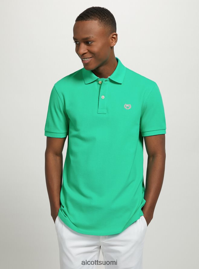 vaatetus fi Alcott miehet puuvillainen pikee poolopaita brodeerauksella wh3 valkoinen HL28P0846