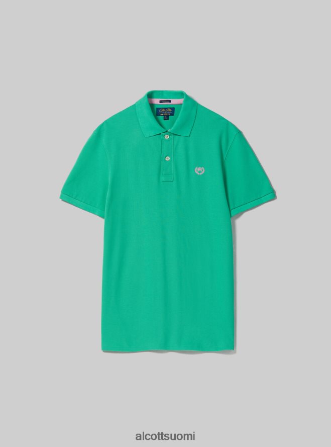 vaatetus fi Alcott miehet puuvillainen pikee poolopaita brodeerauksella wh3 valkoinen HL28P0846