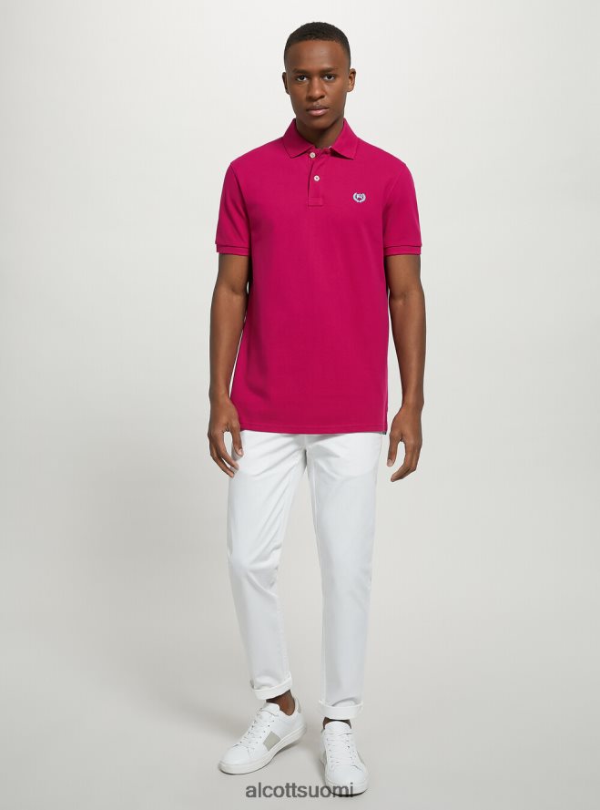 vaatetus fi Alcott miehet puuvillainen pikee poolopaita brodeerauksella wh3 valkoinen HL28P0848