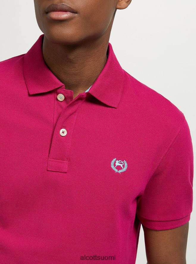 vaatetus fi Alcott miehet puuvillainen pikee poolopaita brodeerauksella wh3 valkoinen HL28P0848