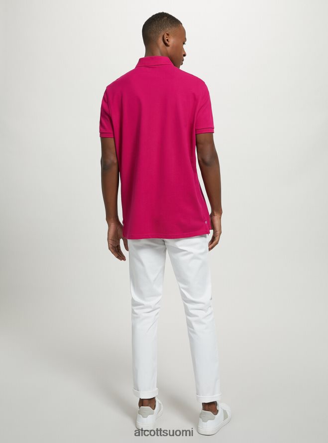 vaatetus fi Alcott miehet puuvillainen pikee poolopaita brodeerauksella wh3 valkoinen HL28P0848