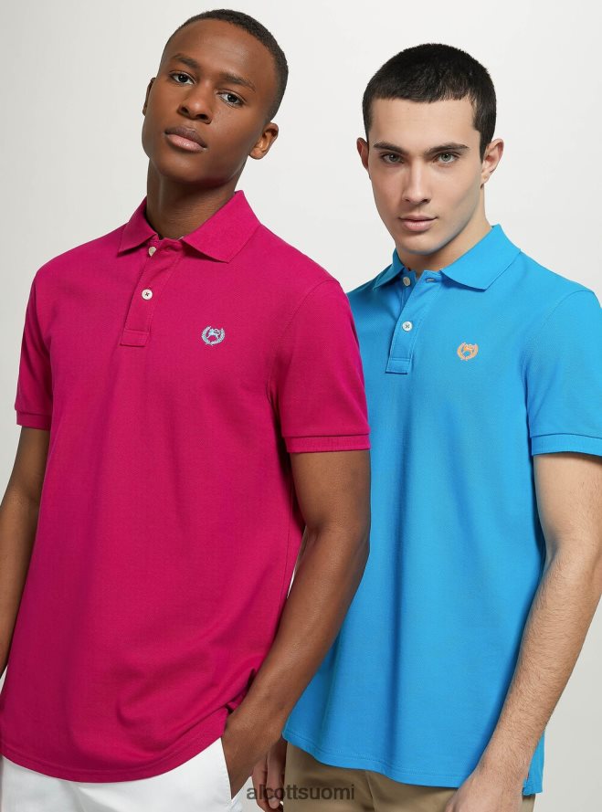 vaatetus fi Alcott miehet puuvillainen pikee poolopaita brodeerauksella wh3 valkoinen HL28P0848