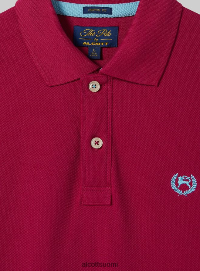 vaatetus fi Alcott miehet puuvillainen pikee poolopaita brodeerauksella wh3 valkoinen HL28P0848