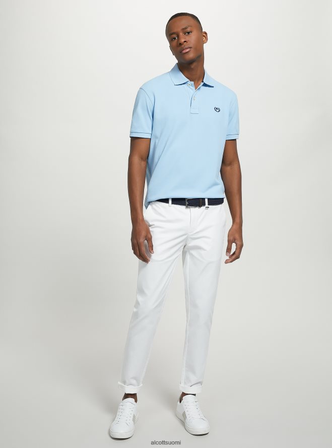 vaatetus fi Alcott miehet puuvillainen pikee poolopaita brodeerauksella wh3 valkoinen HL28P0947