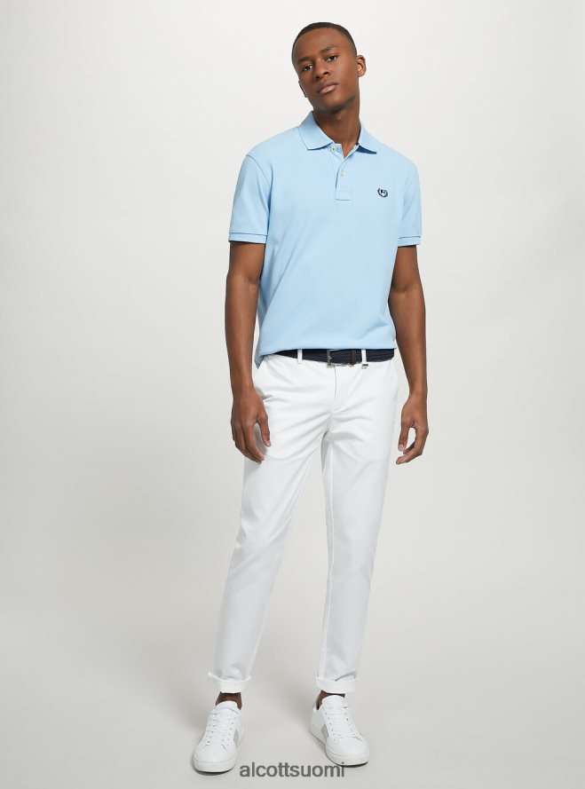 vaatetus fi Alcott miehet puuvillainen pikee poolopaita brodeerauksella wh3 valkoinen HL28P0947