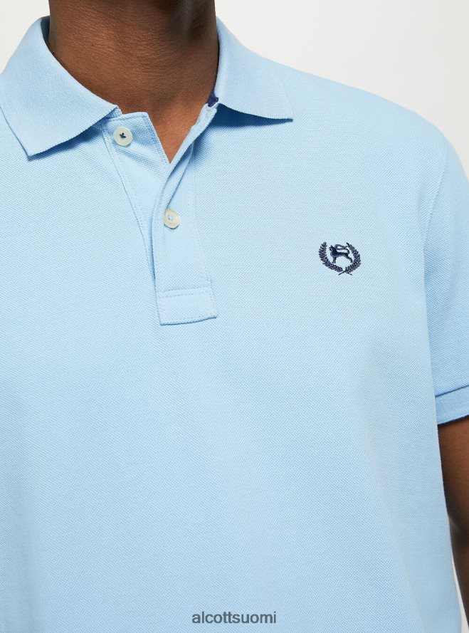 vaatetus fi Alcott miehet puuvillainen pikee poolopaita brodeerauksella wh3 valkoinen HL28P0947