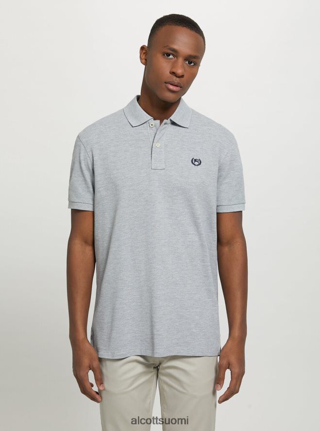 vaatetus fi Alcott miehet puuvillainen pikee poolopaita brodeerauksella wh3 valkoinen HL28P0969