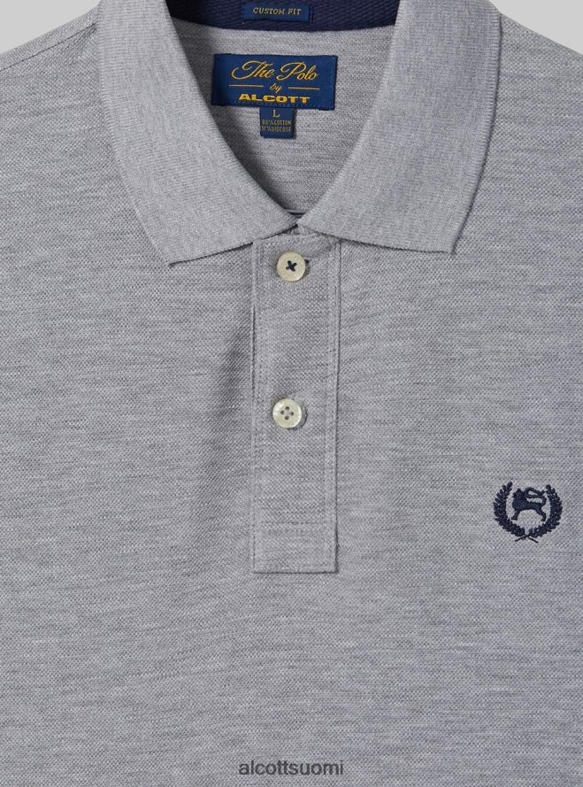 vaatetus fi Alcott miehet puuvillainen pikee poolopaita brodeerauksella wh3 valkoinen HL28P0969