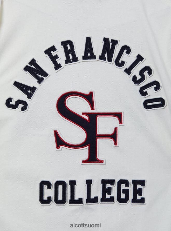 vaatetus fi Alcott miehet puuvillainen poolopaita, jossa yliopistomerkki c0020 luonnonvalkoinen HL28P01039