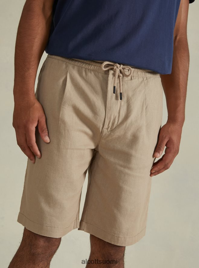 vaatetus fi Alcott miehet pellavaiset bermuda-shortsit kiristysnyörillä wh2 valkoinen HL28P01038