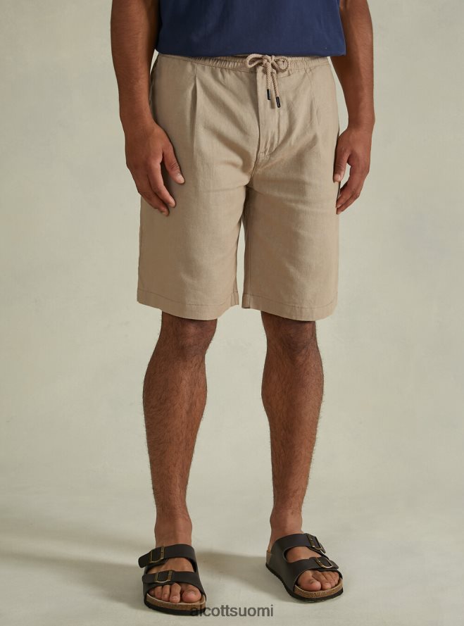 vaatetus fi Alcott miehet pellavaiset bermuda-shortsit kiristysnyörillä wh2 valkoinen HL28P01038