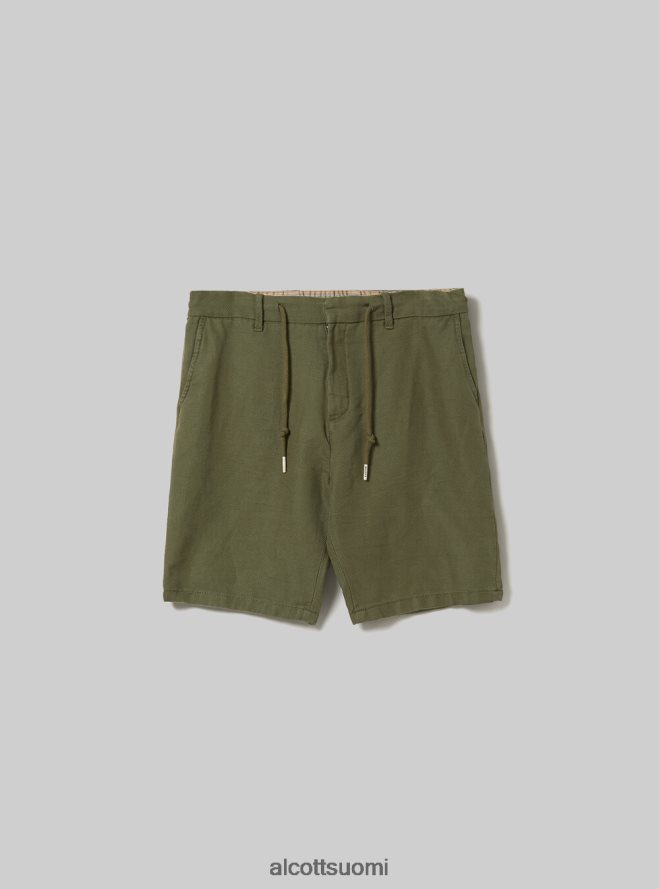vaatetus fi Alcott miehet pellavasekoite bermuda shortsit kiristysnyörillä vyötäröllä bg2 beige keskikokoinen HL28P01094