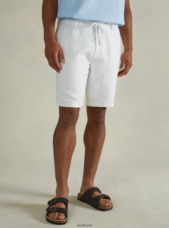 vaatetus fi Alcott miehet pellavasekoite bermuda shortsit kiristysnyörillä vyötäröllä bg2 beige keskikokoinen HL28P01168