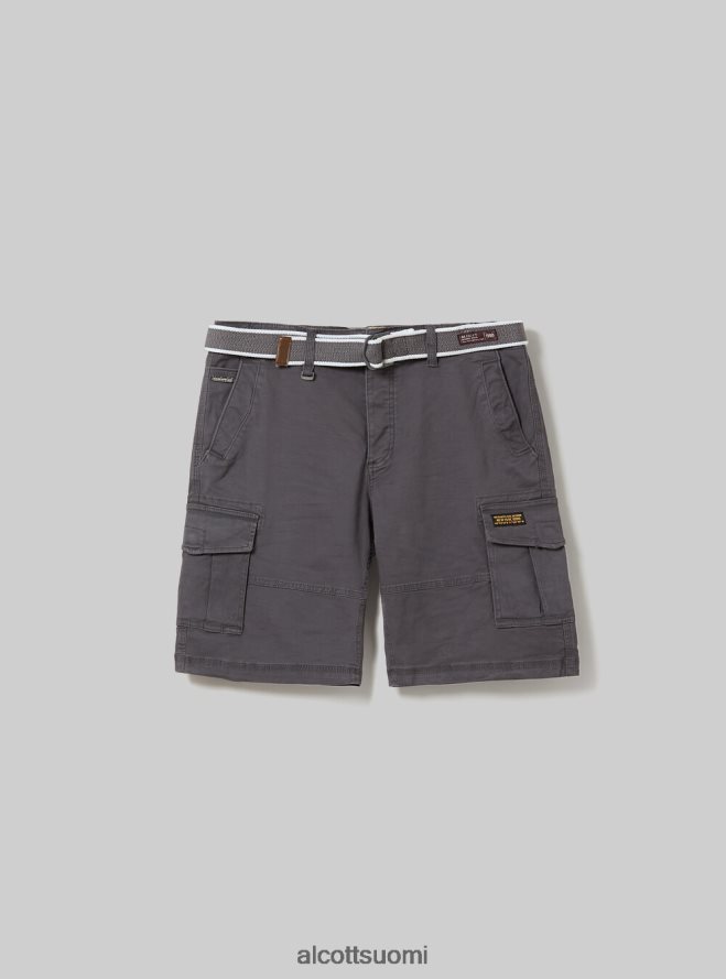 vaatetus fi Alcott miehet puuvilla cargo bermuda kangasvyöllä ky2 kaky medium HL28P01190