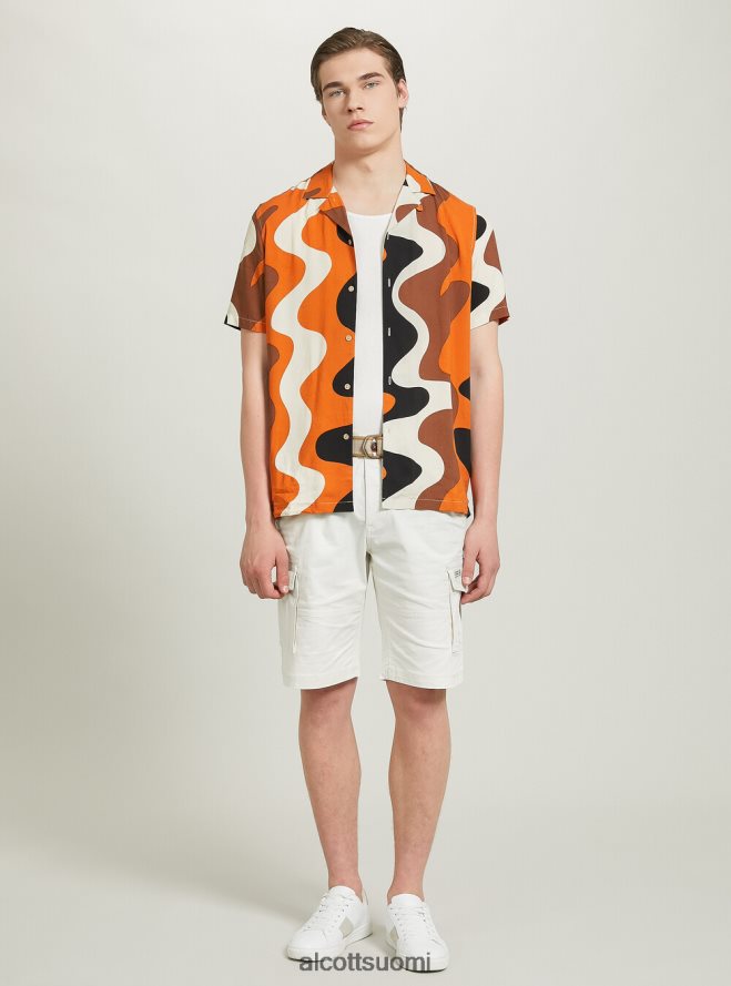 vaatetus fi Alcott miehet puuvilla cargo bermuda kangasvyöllä ky2 kaky medium HL28P0624