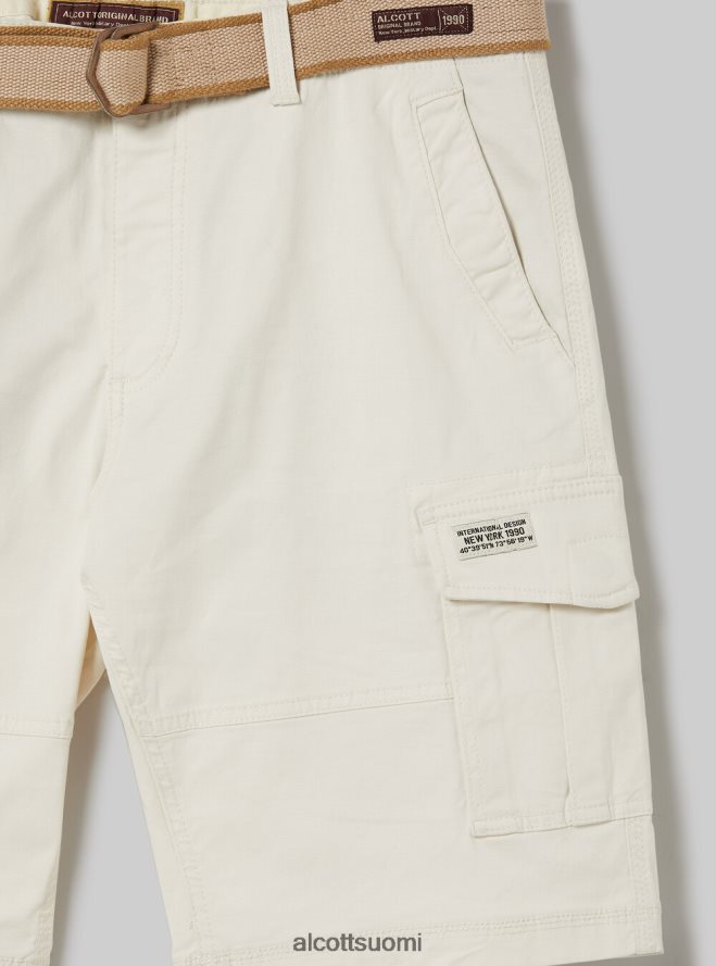 vaatetus fi Alcott miehet puuvilla cargo bermuda kangasvyöllä ky2 kaky medium HL28P0624