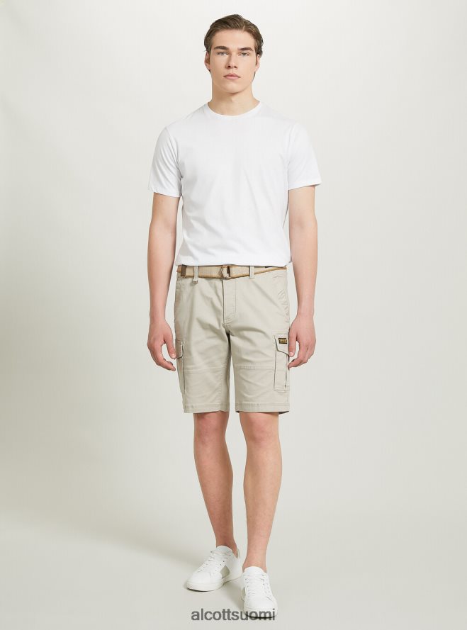 vaatetus fi Alcott miehet puuvilla cargo bermuda kangasvyöllä ky2 kaky medium HL28P0632