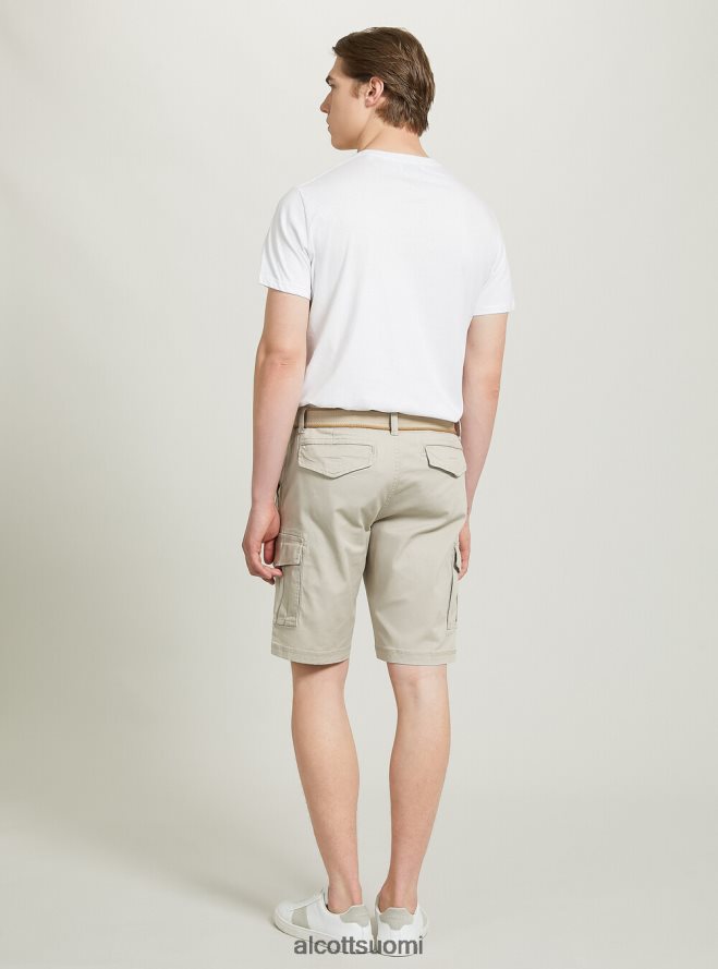 vaatetus fi Alcott miehet puuvilla cargo bermuda kangasvyöllä ky2 kaky medium HL28P0632