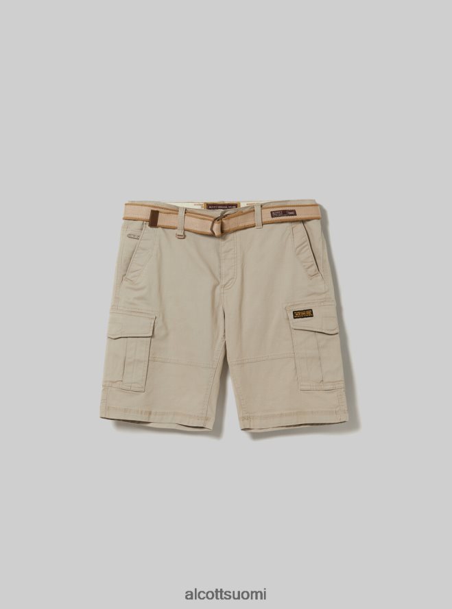 vaatetus fi Alcott miehet puuvilla cargo bermuda kangasvyöllä ky2 kaky medium HL28P0632