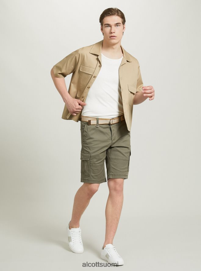vaatetus fi Alcott miehet puuvilla cargo bermuda kangasvyöllä ky2 kaky medium HL28P0926