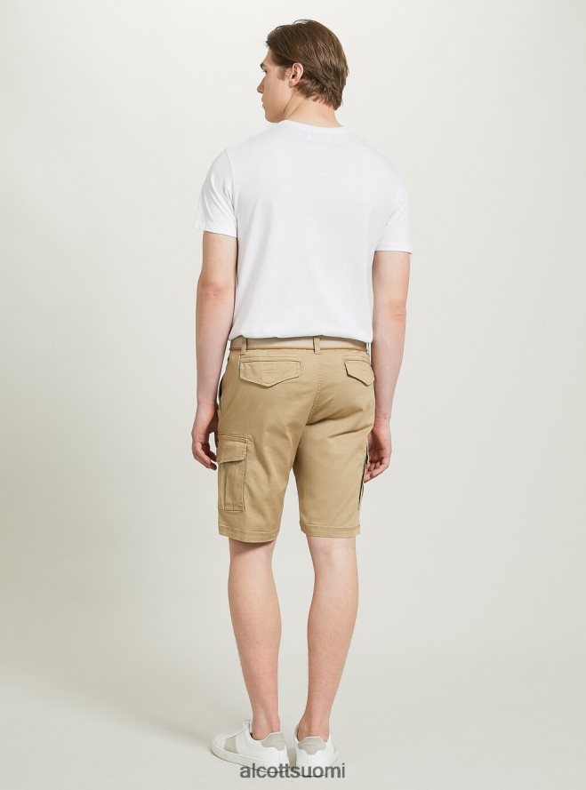 vaatetus fi Alcott miehet puuvilla cargo bermuda kangasvyöllä ky2 kaky medium HL28P0956