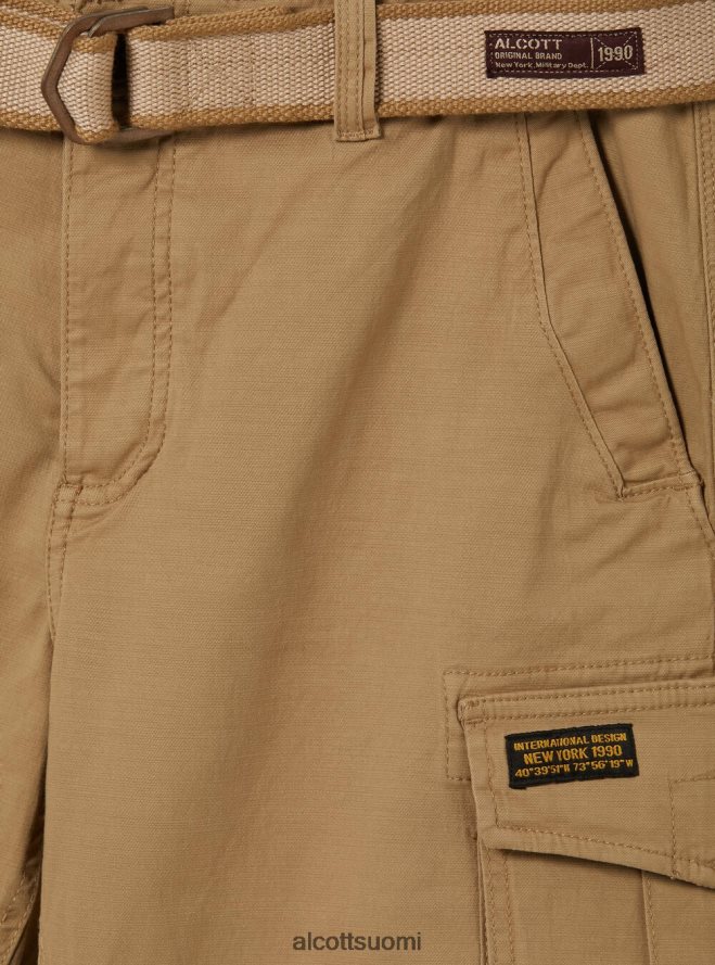 vaatetus fi Alcott miehet puuvilla cargo bermuda kangasvyöllä ky2 kaky medium HL28P0956