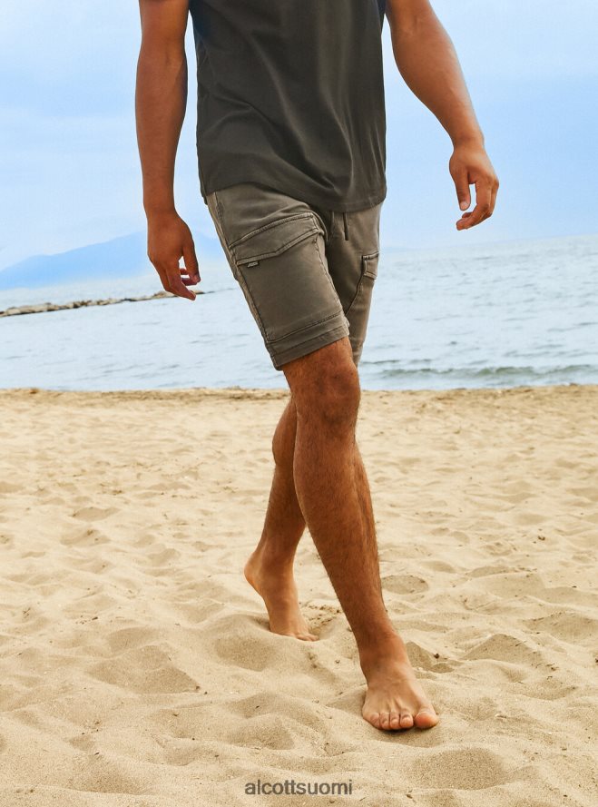vaatetus fi Alcott miehet puuvilla cargo bermuda shortsit sa3 hiekkavalo HL28P0763